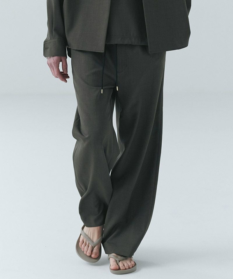 CULLNI(クルニ)】Dry Gabardine Drawstring Wide Pants リラックス