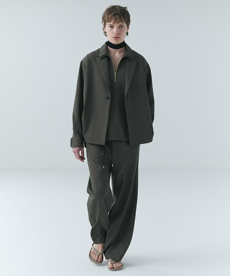 CULLNI(クルニ)】Dry Gabardine Drawstring Wide Pants リラックス