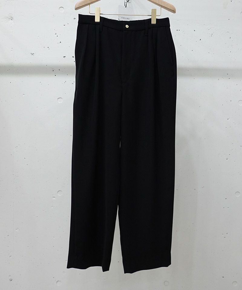 30%OFF【CULLNI(クルニ)】Dry Double Cloth 3Tuck Semi Wide Pant