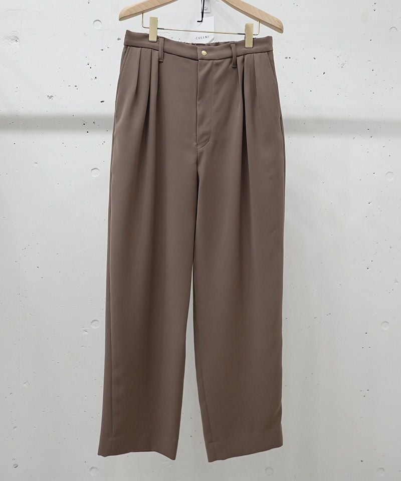 30%OFF【CULLNI(クルニ)】Dry Double Cloth 3Tuck Semi Wide Pant