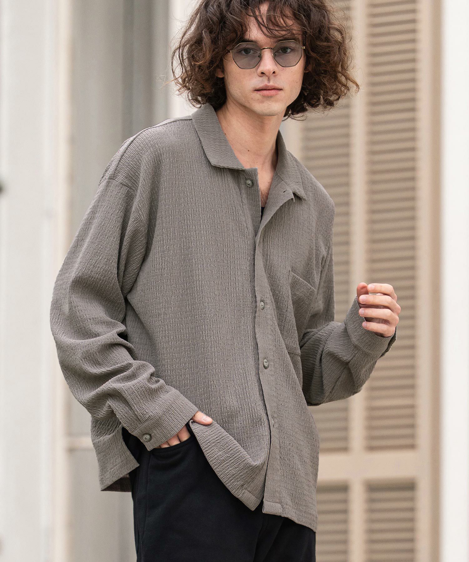 CAMBIO(カンビオ)】【予約販売3月上旬～中旬入荷】ワイドサルエル