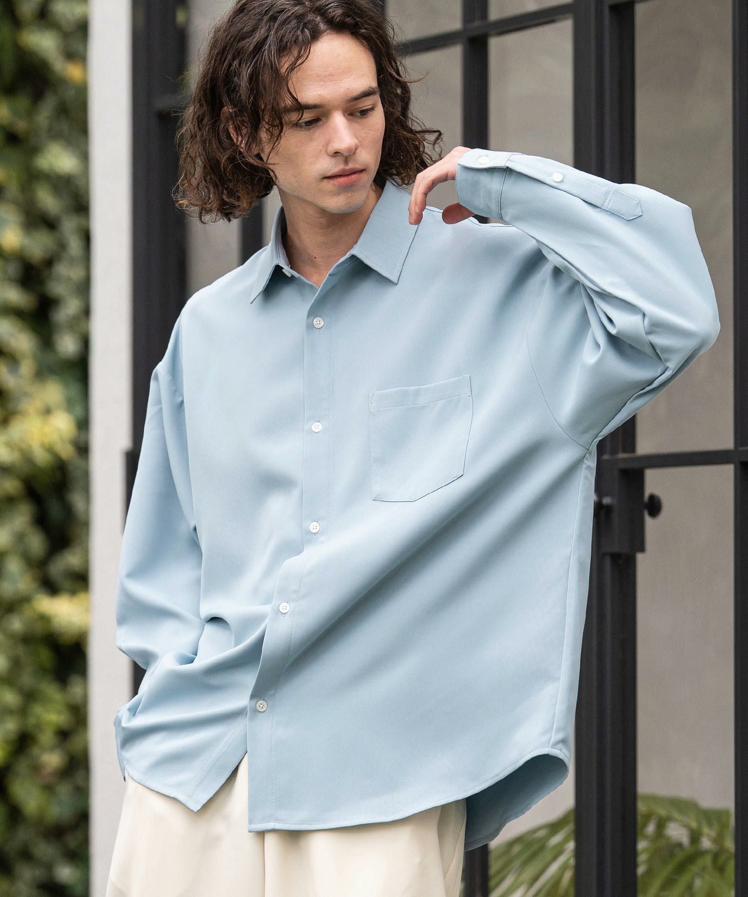 まー　スリムボーイ 30%OFF【CAMBIO(カンビオ)】ナイロンストレッチ裾ZIPパンツ(HLCM0209