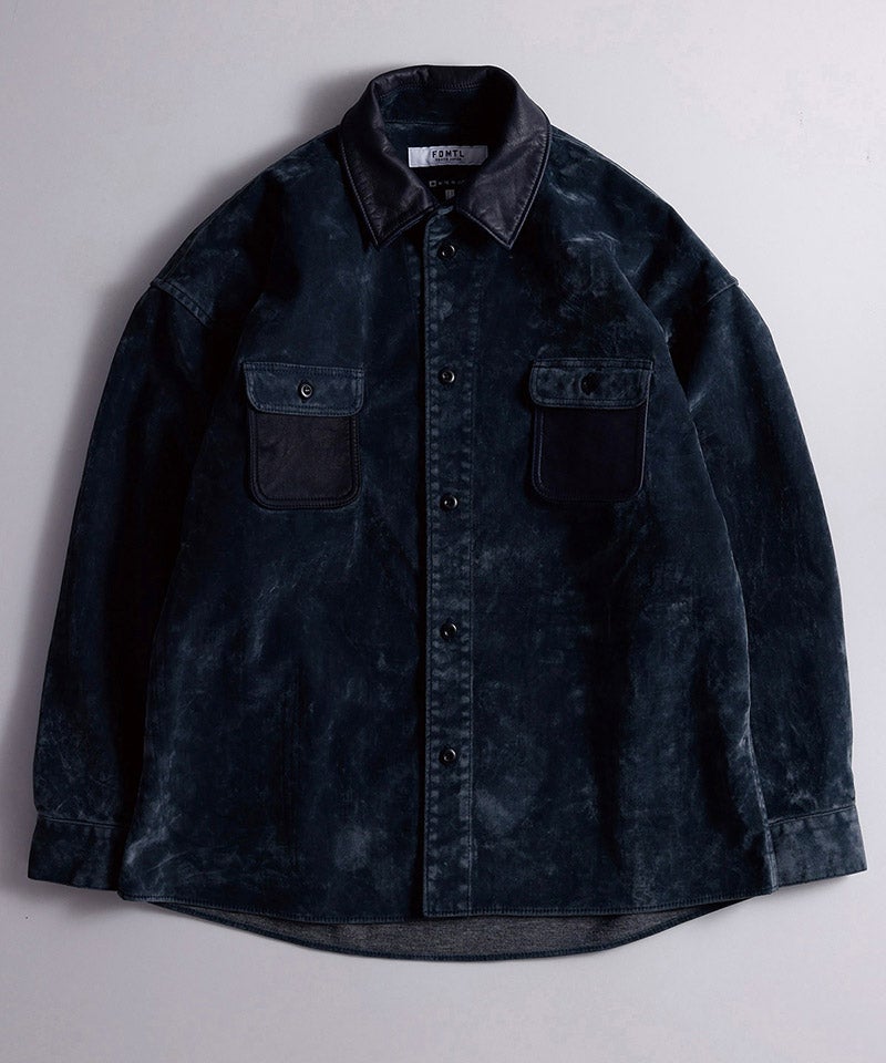 FDMTL(ファンダメンタル)】BORO JAQUARD HAORI SHIRT RINSE 羽織シャツ