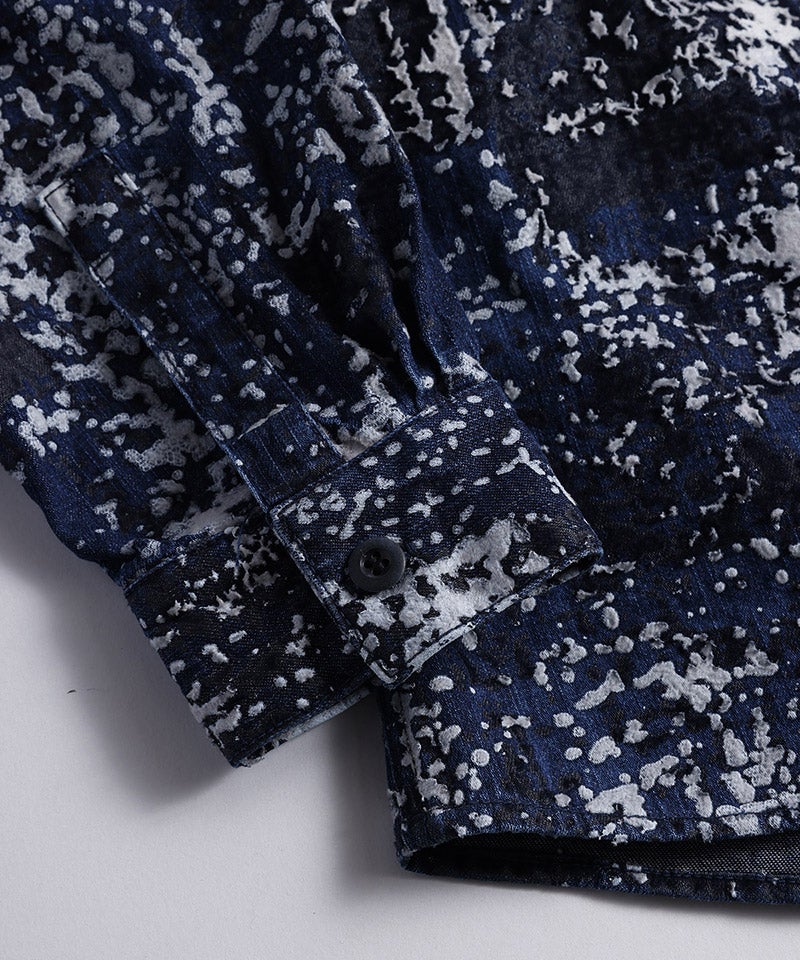 FDMTL(ファンダメンタル)】FLOCK BORO SHIRT JACKET RINSE シャツ