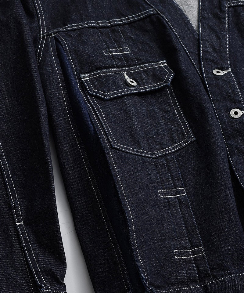 FDMTL(ファンダメンタル)】 FLARE DENIM JACKET RINSE デニム