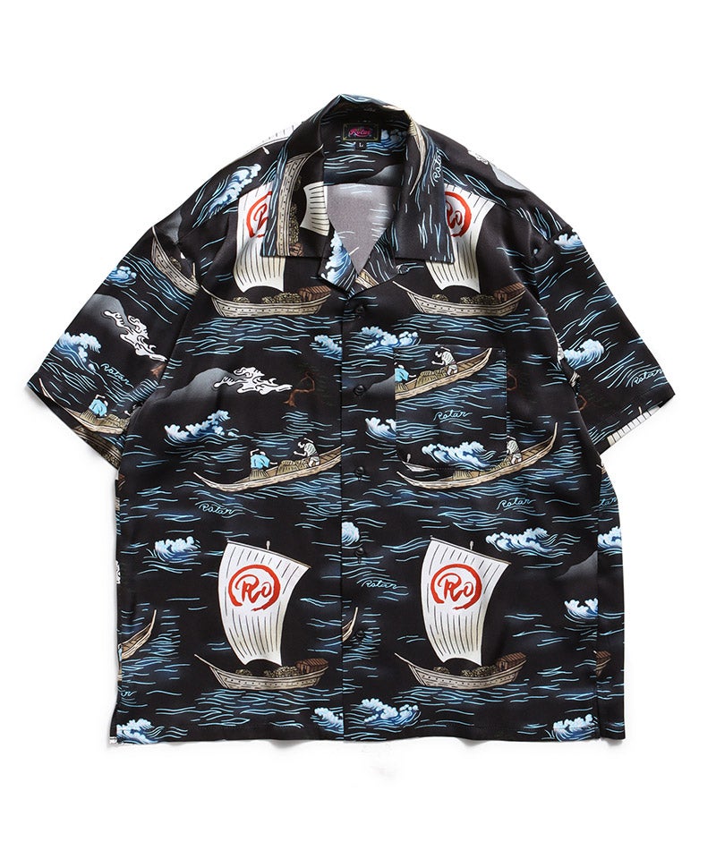 あろは ROTAR(ローター)】Ocean Current Aloha Shirt アロハシャツ(rt2634005