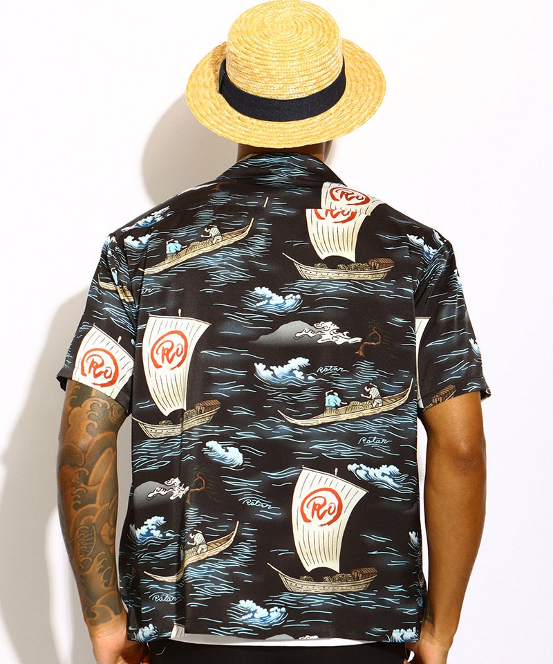 ROTAR(ローター)】Ocean Current Aloha Shirt アロハシャツ(rt2634005
