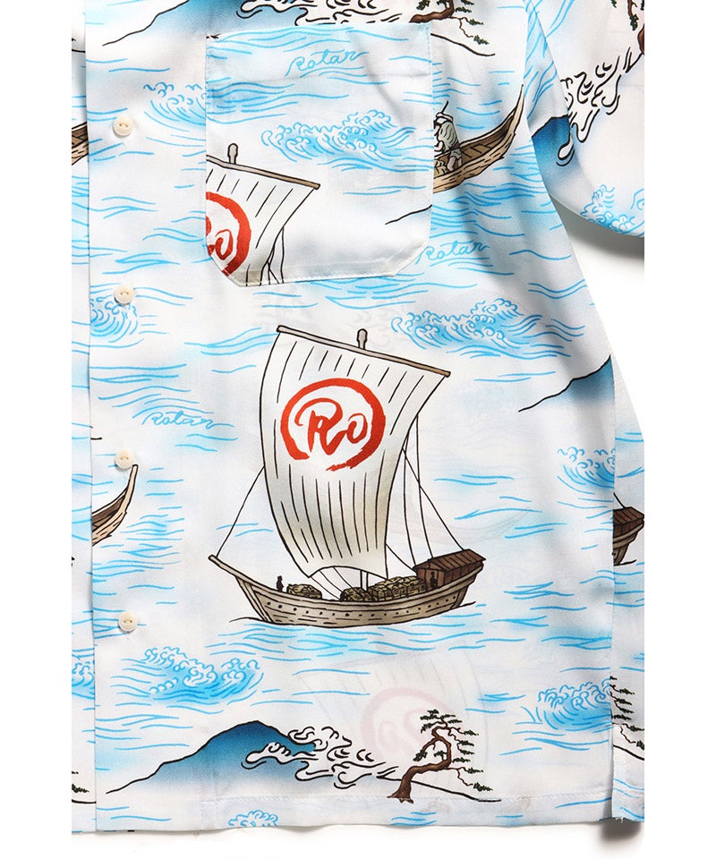 ROTAR(ローター)】Ocean Current Aloha Shirt アロハシャツ(rt2634005