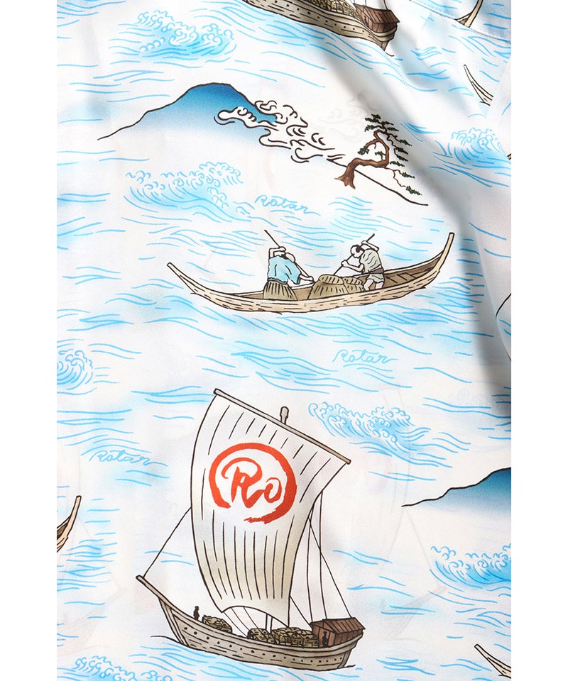 ROTAR(ローター)】Ocean Current Aloha Shirt アロハシャツ(rt2634005