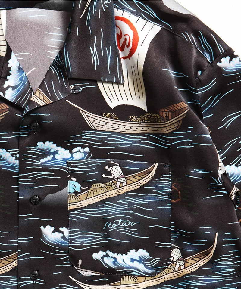 ROTAR(ローター)】Ocean Current Aloha Shirt アロハシャツ(rt2634005