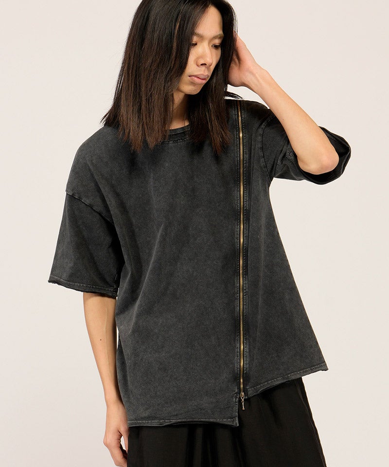 NO ID.(ノーアイディー)】ﾚｲﾔｰﾄﾞZIP BIG-T Tシャツ(858006-453T