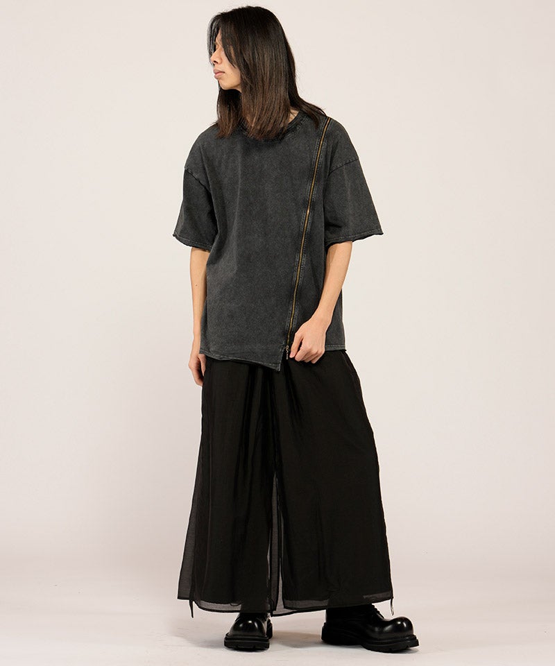 NO ID.(ノーアイディー)】ﾚｲﾔｰﾄﾞZIP BIG-T Tシャツ(858006-453T
