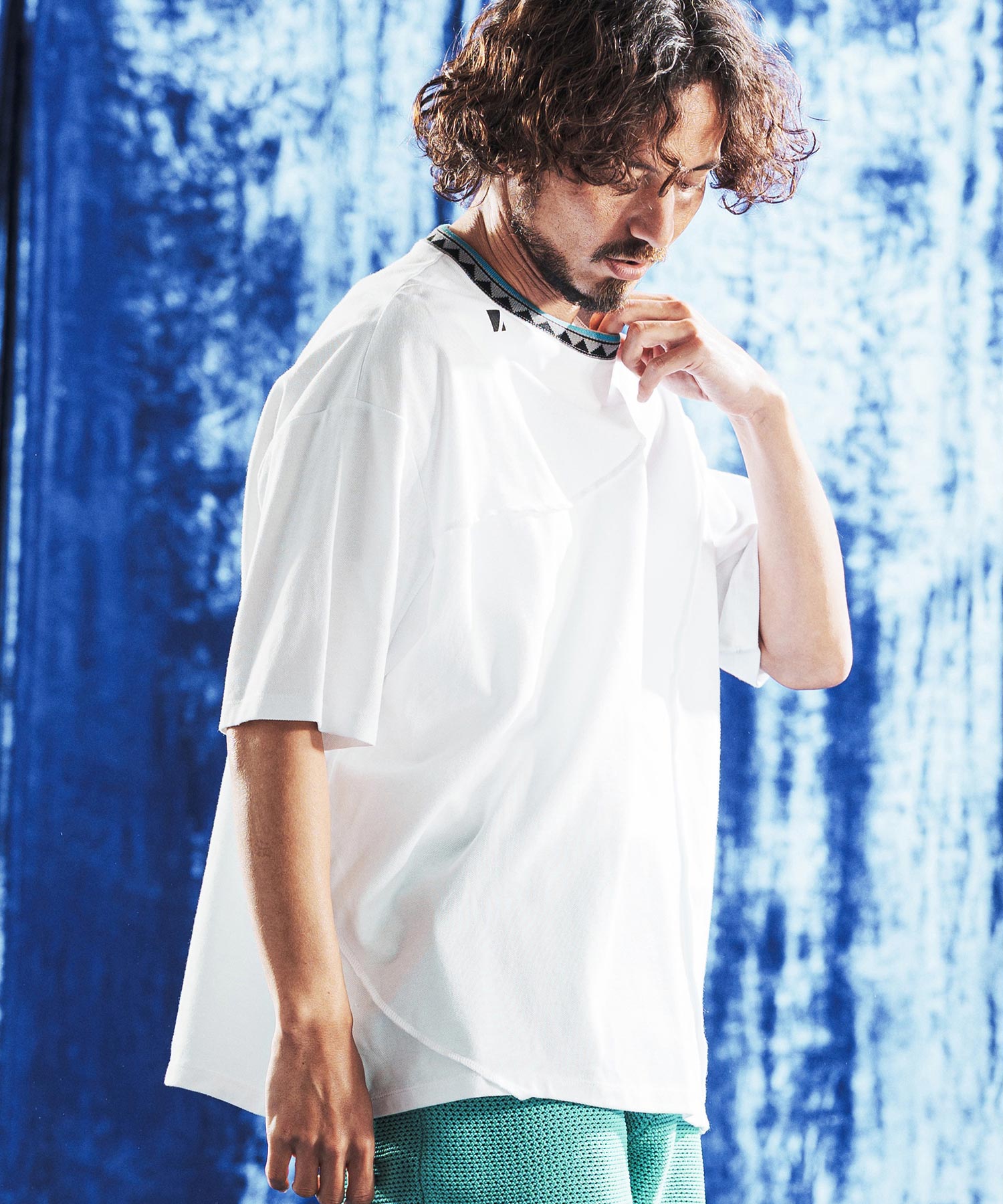 30%OFF【ANGENEHM(アンゲネーム)】Tucked Design & Pique Jacquard Rib