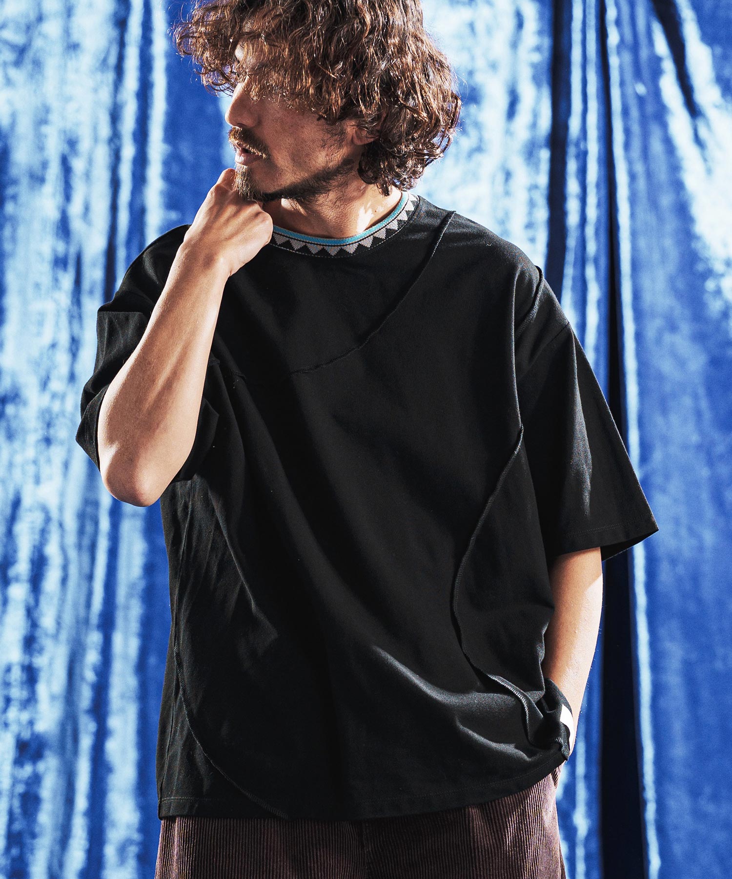 30%OFF【ANGENEHM(アンゲネーム)】Tucked Design & Pique Jacquard Rib