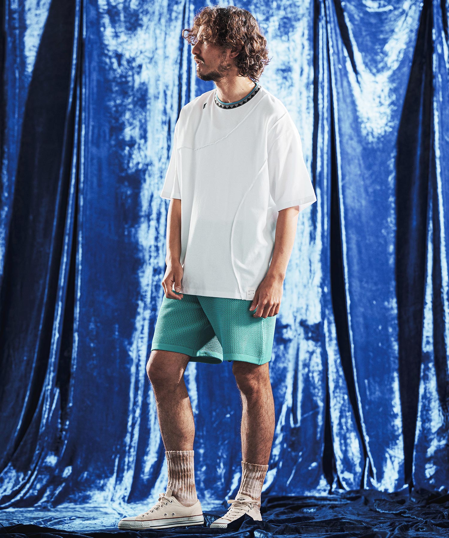 30%OFF【ANGENEHM(アンゲネーム)】Tucked Design & Pique Jacquard Rib