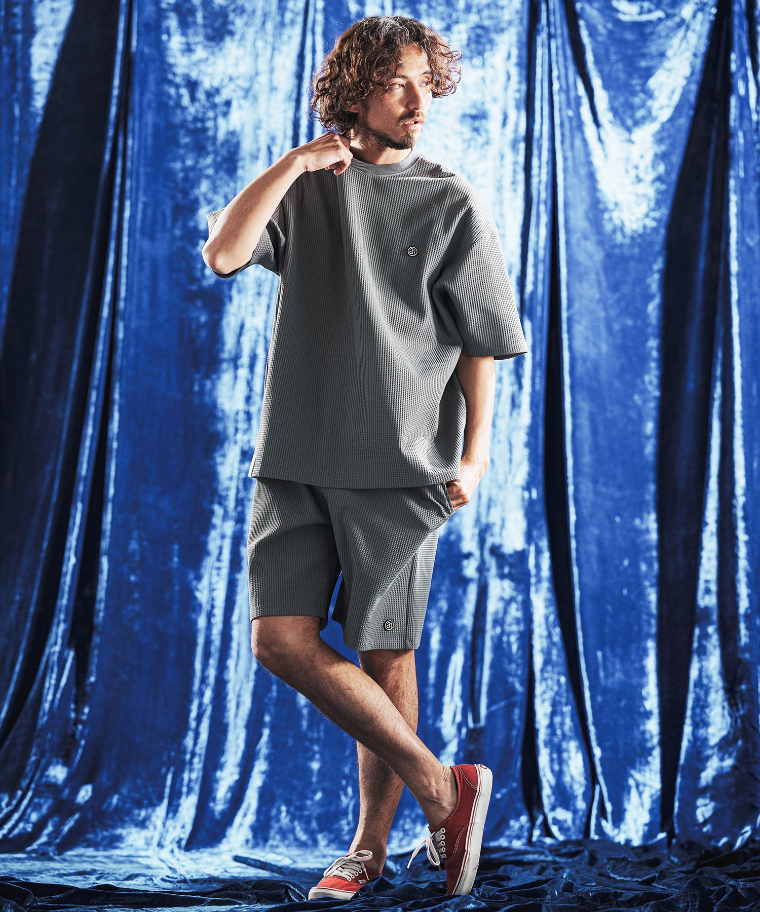 ANGENEHM(アンゲネーム)】Tricot Waffle Jersey T-shirt ワッフルT