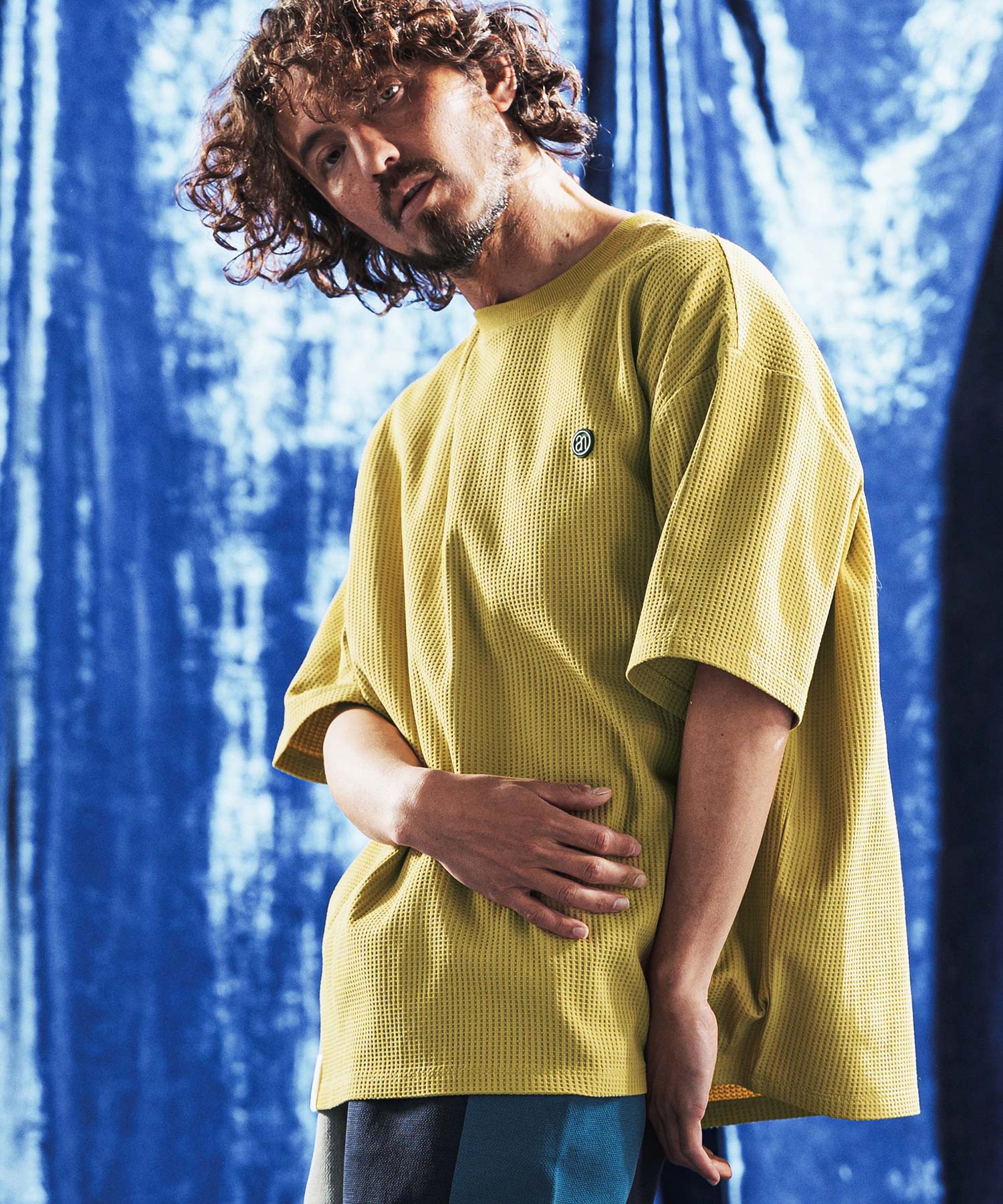 ANGENEHM(アンゲネーム)】Tricot Waffle Jersey T-shirt ワッフルT