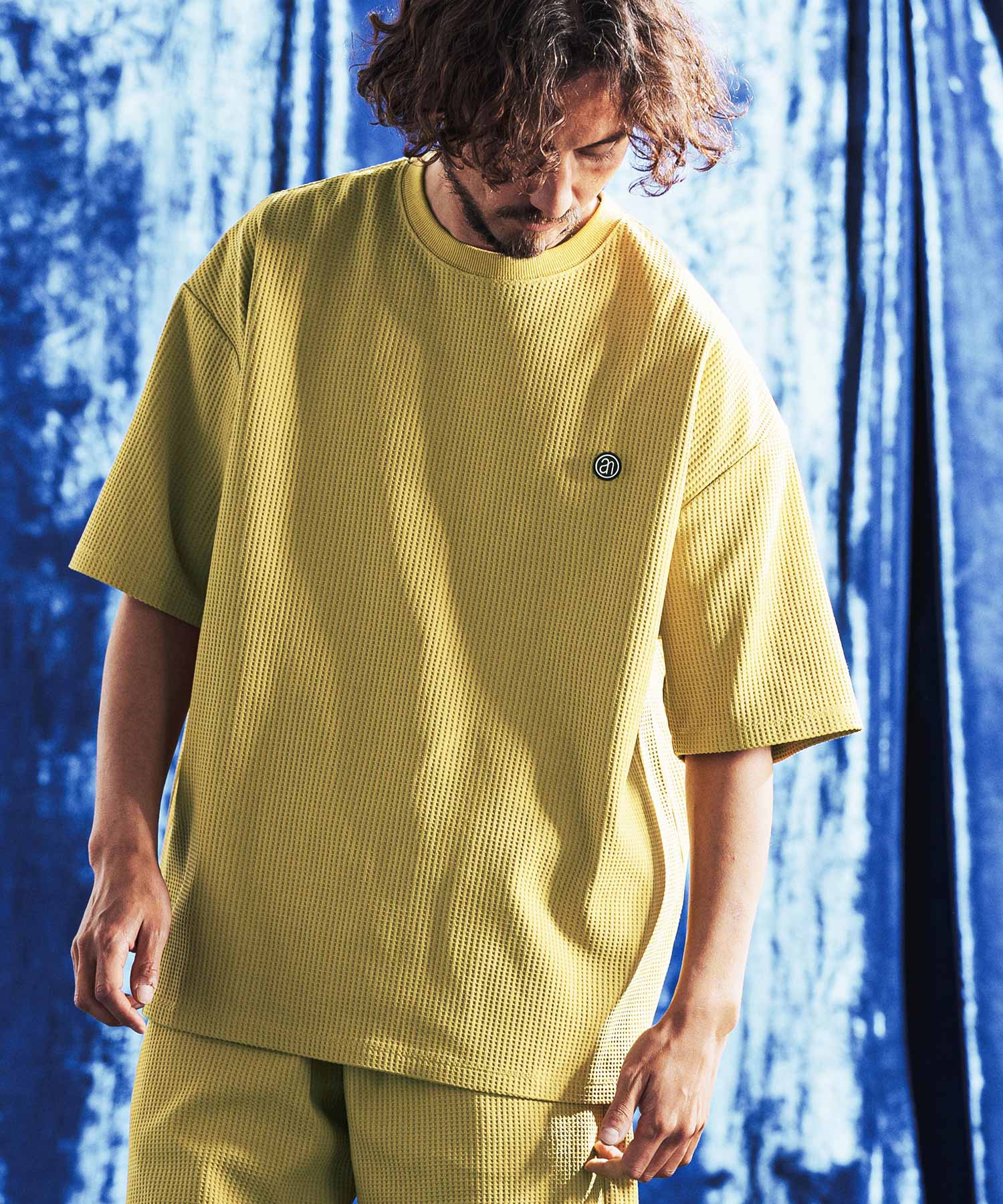 ANGENEHM(アンゲネーム)】Tricot Waffle Jersey T-shirt ワッフルT