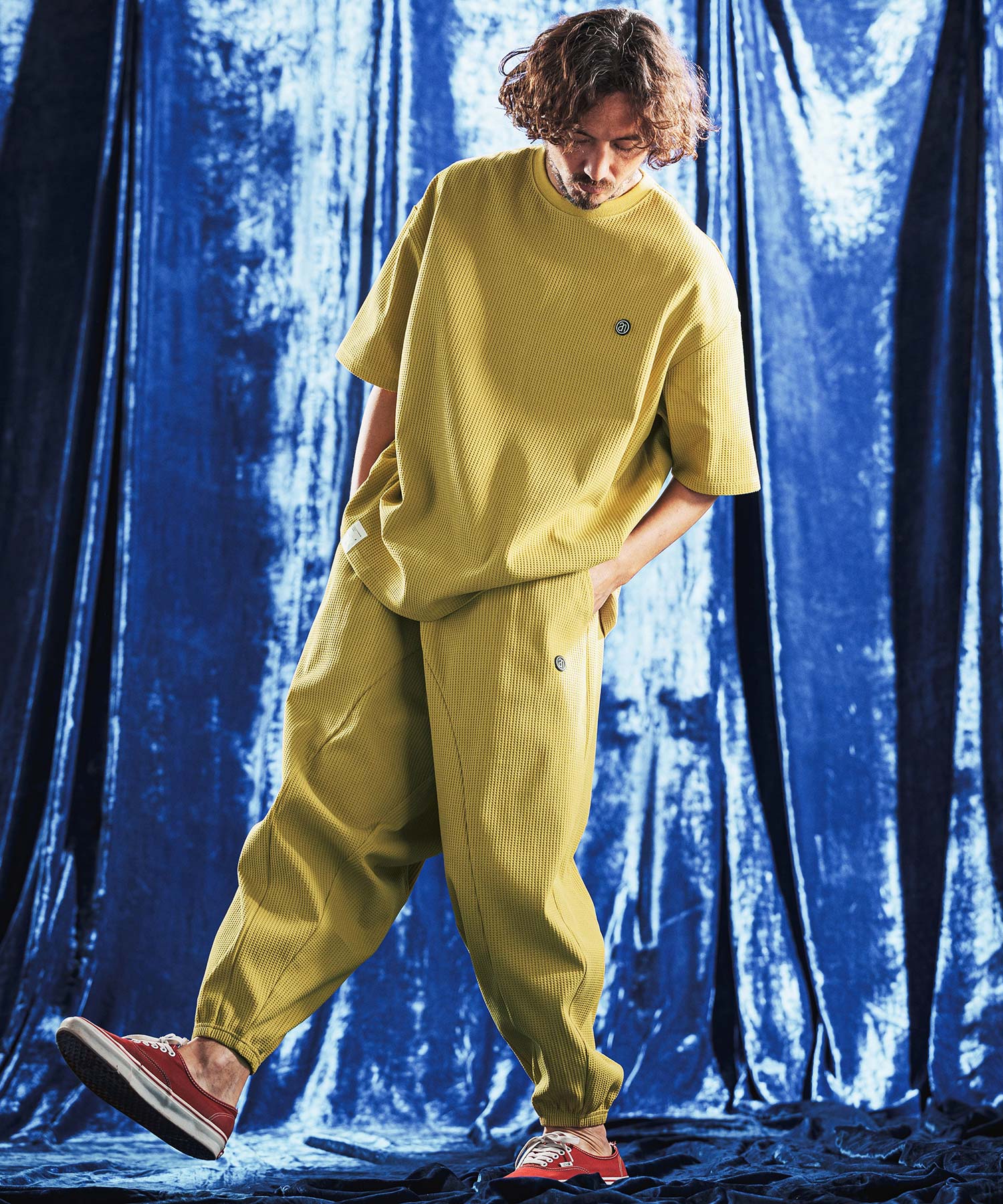 ANGENEHM(アンゲネーム)】Tricot Waffle Jersey T-shirt ワッフルT