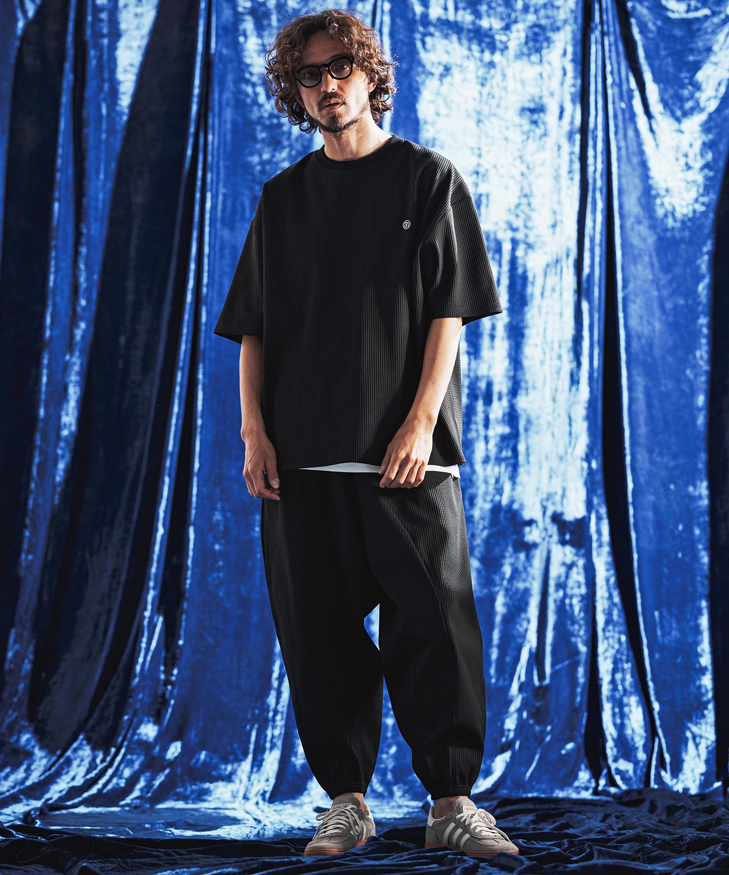 ANGENEHM(アンゲネーム)】Tricot Waffle Wide Balloon Joggers