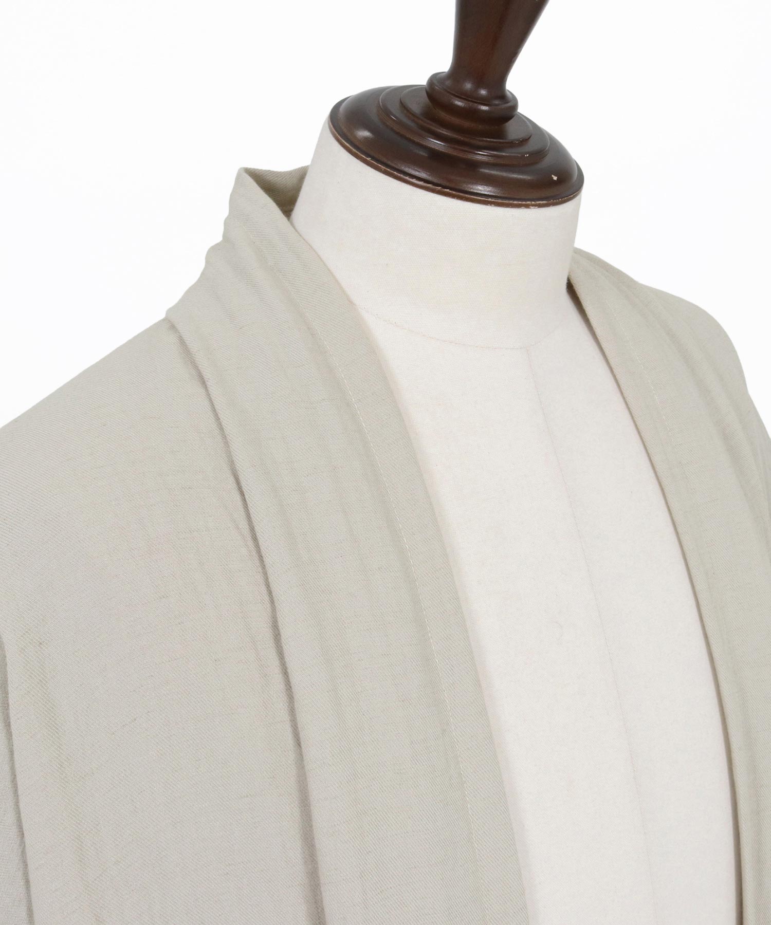 CAMBIO(カンビオ)】Nylon Rayon Linen KIMONO Like Gown ガウン