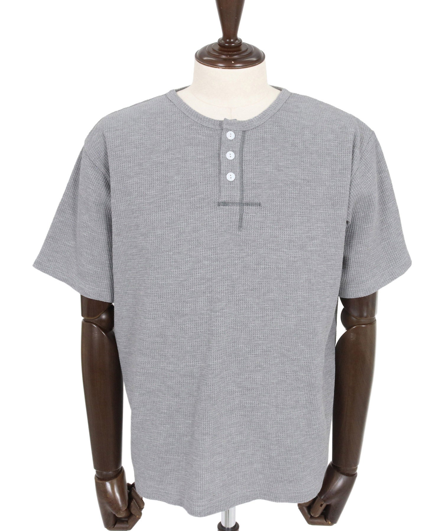 CAMBIO(カンビオ)】ワッフルヘンリーTシャツ(26A-14130CM) | CAMBIO
