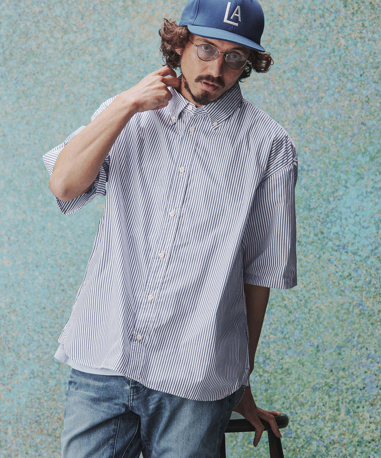 THEOREM(セオレム)】High Tech Stripe HS Shirt ストライプハーフ