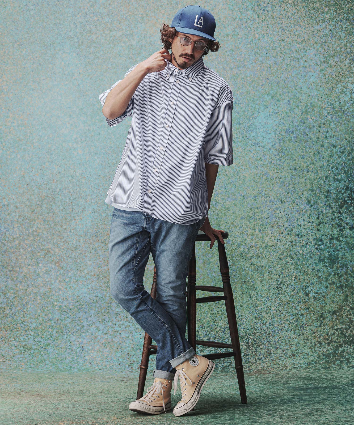 THEOREM(セオレム)】High Tech Stripe HS Shirt ストライプハーフ