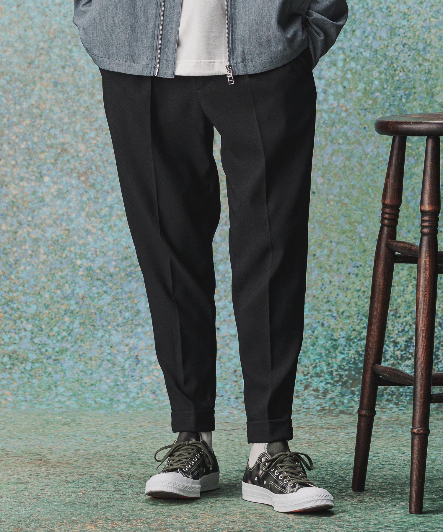 THEOREM(セオレム)】Turn up Sta-Pre Tapered Pants ダブルテーパード