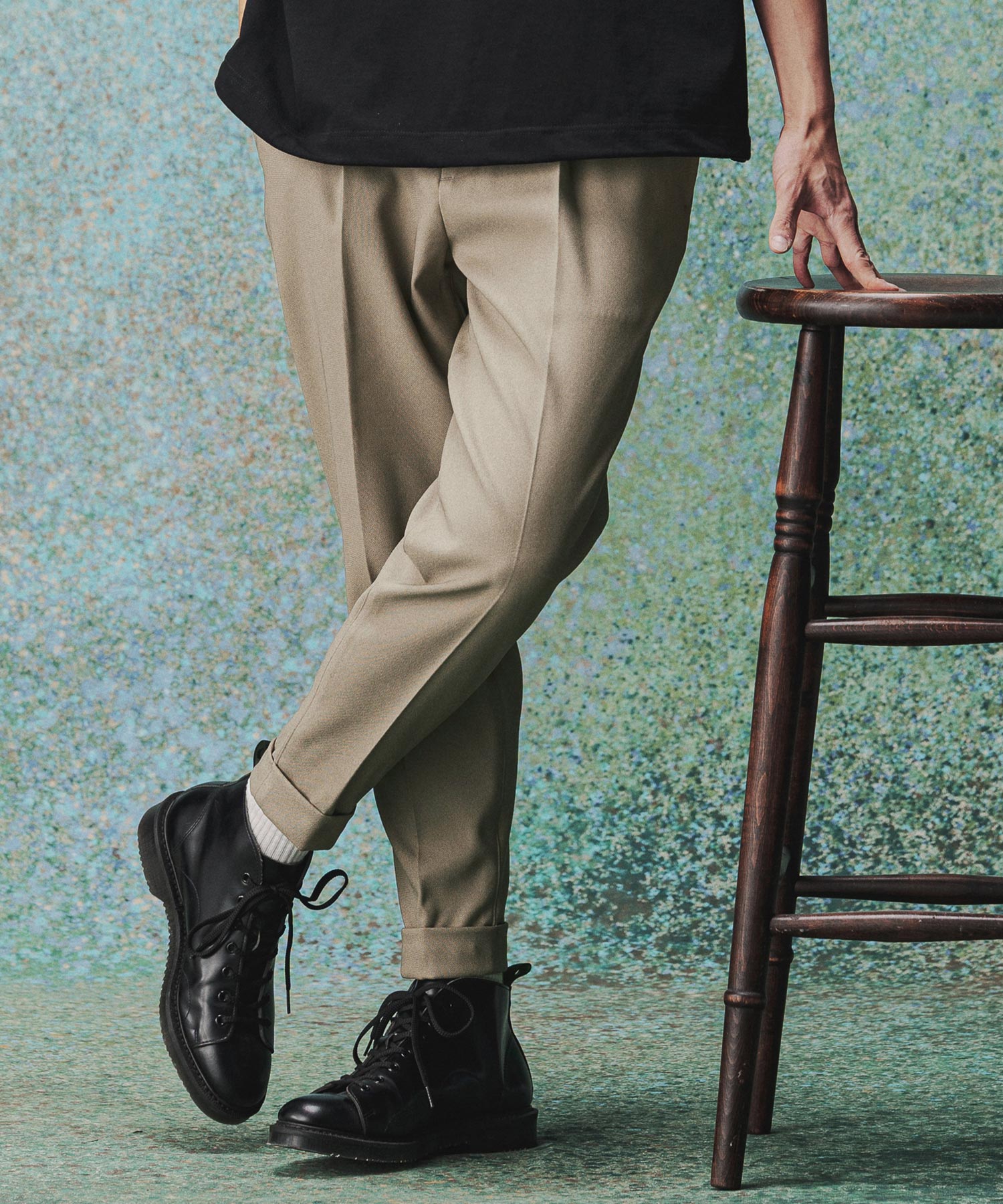 THEOREM(セオレム)】Turn up TR Tapered Pants テーパードスラックス