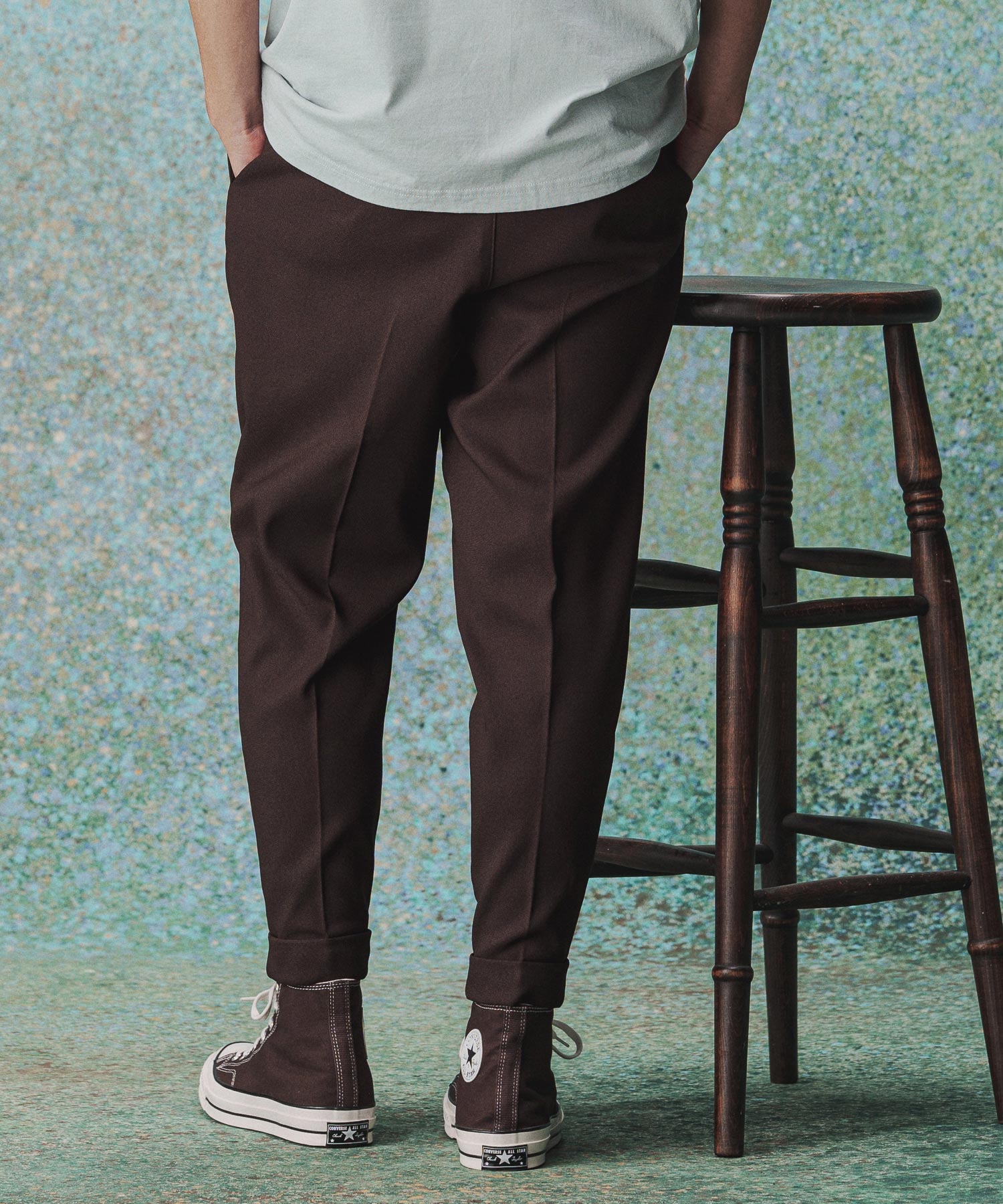 THEOREM(セオレム)】Turn up Sta-Pre Tapered Pants ダブルテーパード