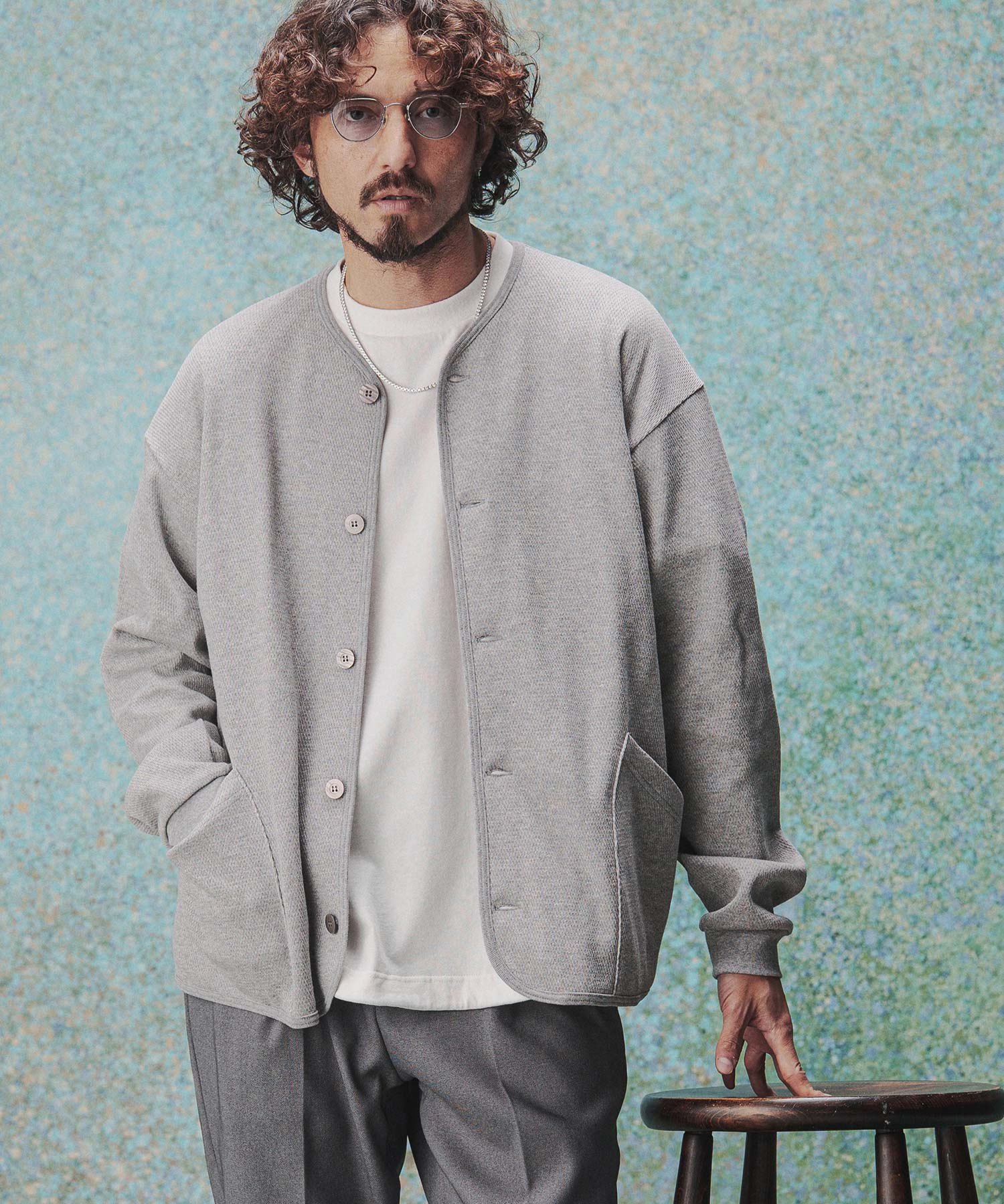 THEOREM(セオレム)】Honeycomb Army Cardigan ハニカムカーディガン