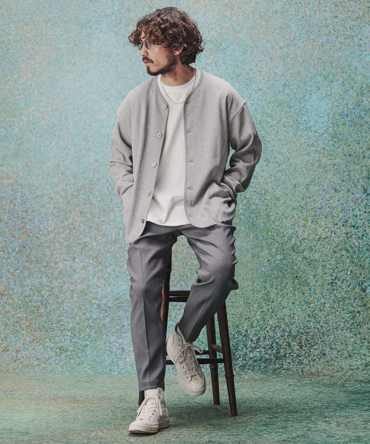 THEOREM(セオレム)】Honeycomb Army Cardigan ハニカムカーディガン