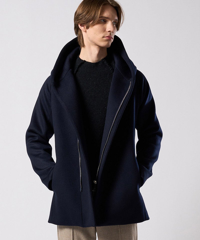 wjk】【予約販売11月下旬～12月上旬入荷】 zip witch coat フーデッド