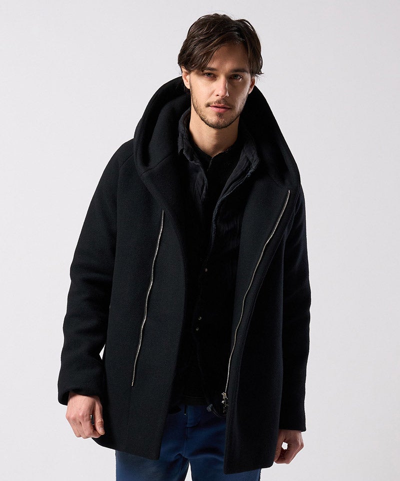wjk】【予約販売11月下旬～12月上旬入荷】 zip witch coat フーデッド