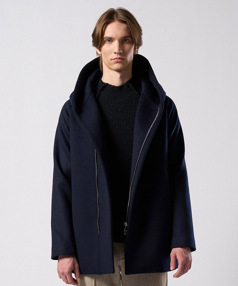 wjk】【予約販売11月下旬～12月上旬入荷】 zip witch coat フーデッド