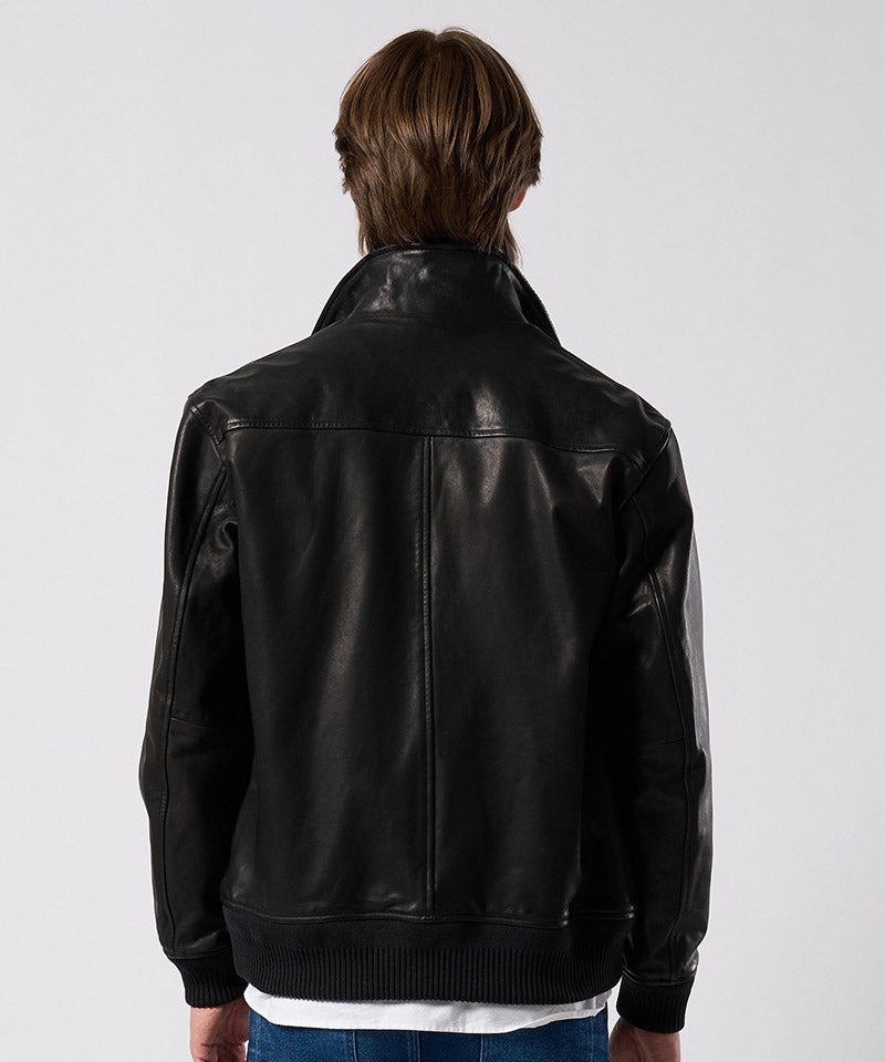 wjk】【予約販売10月中旬～下旬入荷】 leather rib jersey type A-2