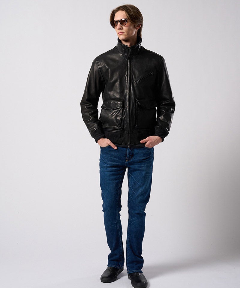 wjk】【予約販売10月中旬～下旬入荷】 leather rib jersey type A-2