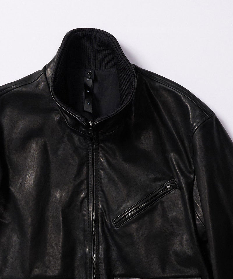 wjk】leather rib jersey type A-2 フライトジャケット(2098 lc47j