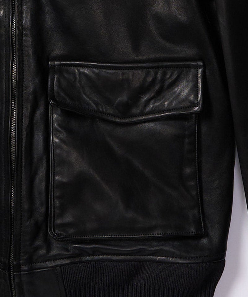 wjk】【予約販売10月中旬～下旬入荷】 leather rib jersey type A-2