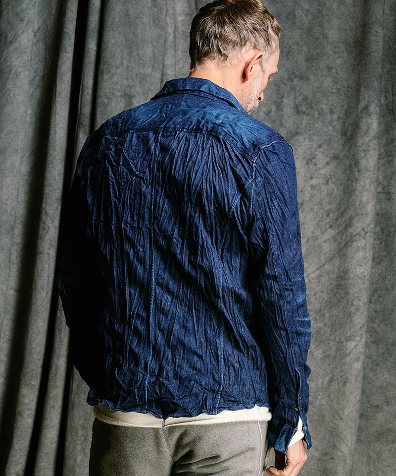 wjk】【予約販売10月中旬~下旬入荷】 2-hook denim shirt wjk】【予約販売10月中旬~下旬入荷】 2-hook denim shirt