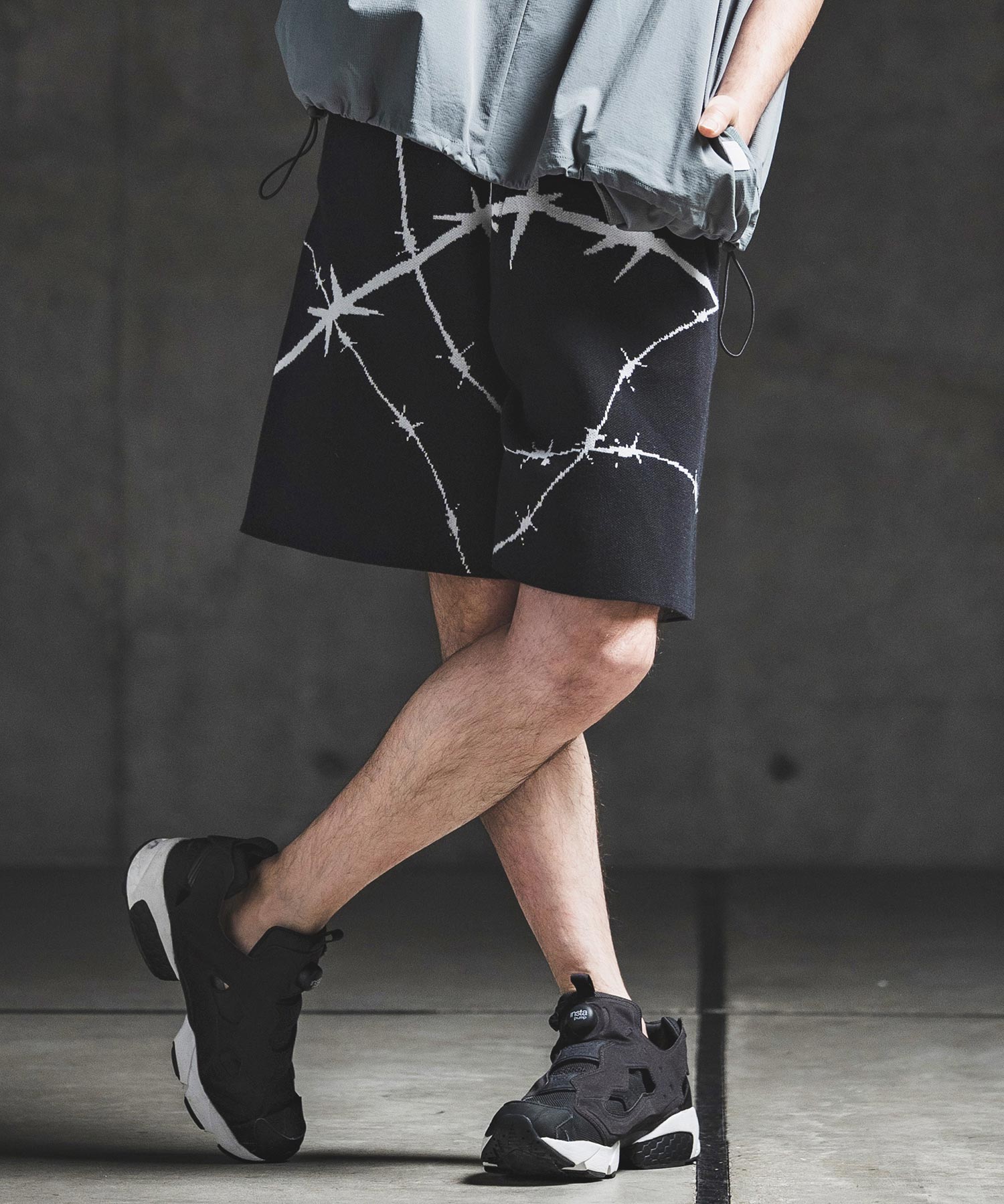 GLIMCLAP(グリムクラップ)】Barbed Wire Jacquard Knit Shorts ニット
