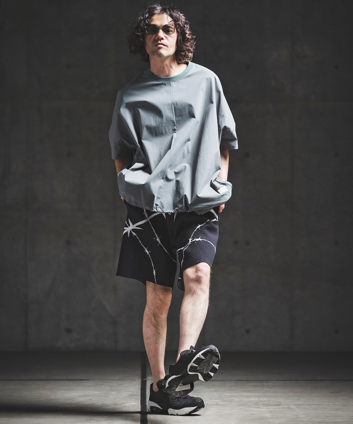 GLIMCLAP(グリムクラップ)】Barbed Wire Jacquard Knit Shorts ニット