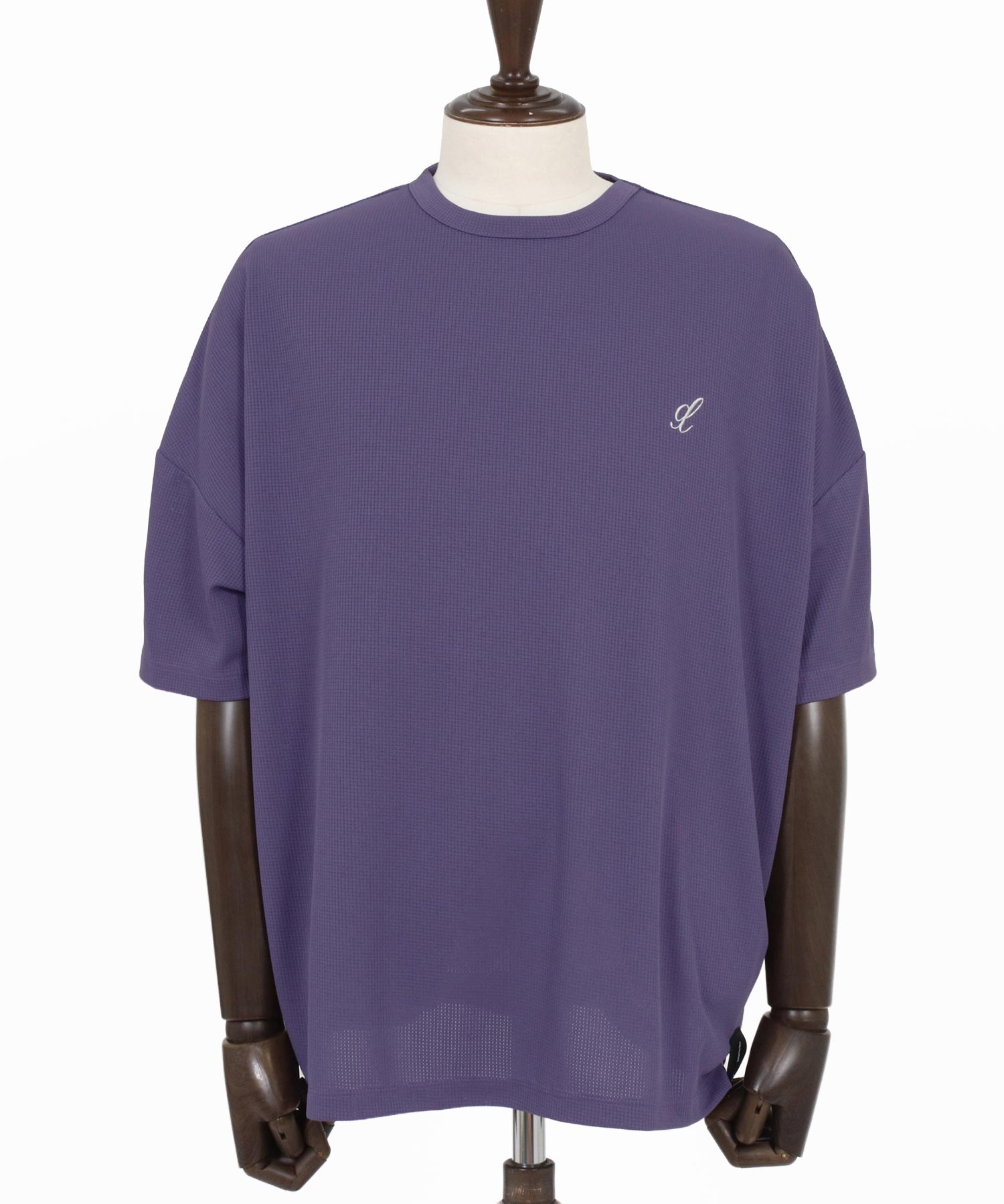 GLIMCLAP(グリムクラップ)】Sheer Waffle Fabric T-shirt トラックT