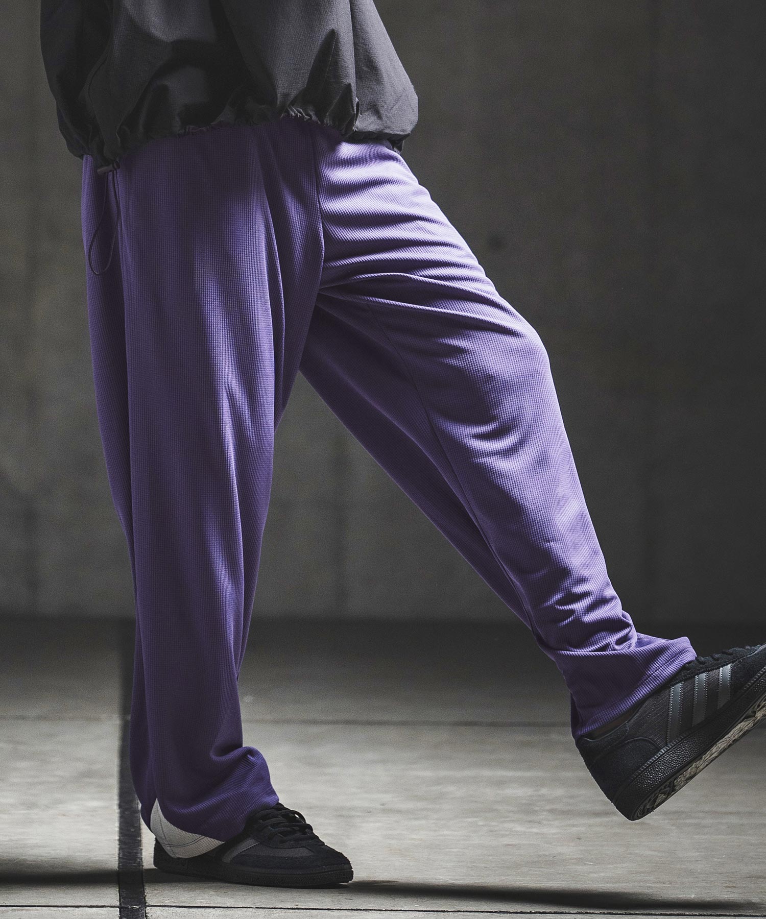 GLIMCLAP(グリムクラップ)】Sheer Waffle Fabric Track Pants トラック