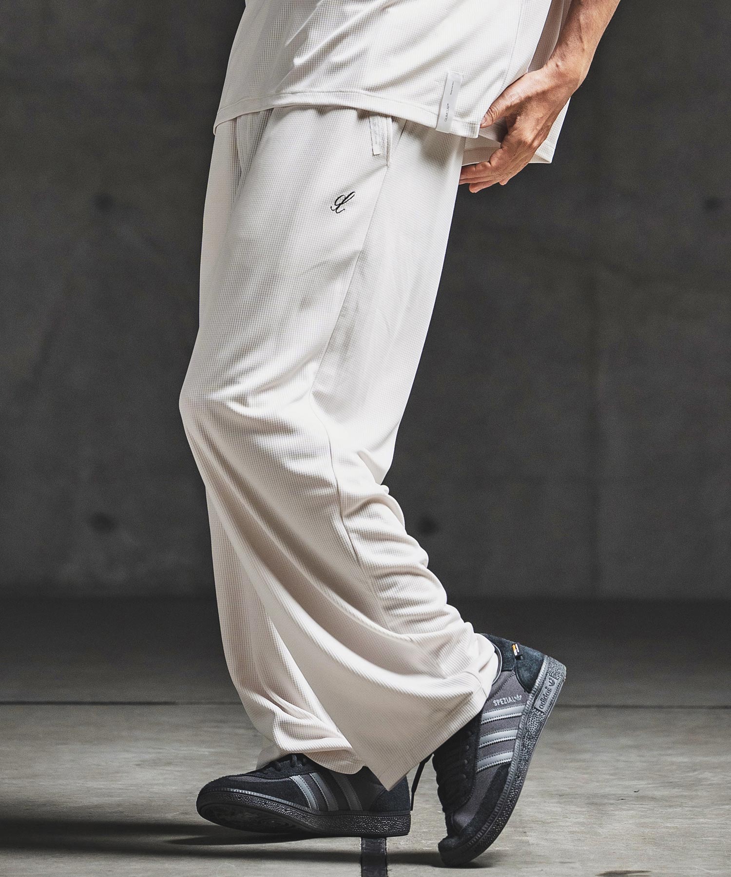 GLIMCLAP(グリムクラップ)】Sheer Waffle Fabric Track Pants トラック