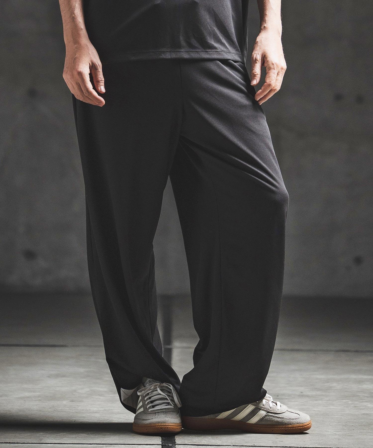GLIMCLAP(グリムクラップ)】Sheer Waffle Fabric Track Pants トラック