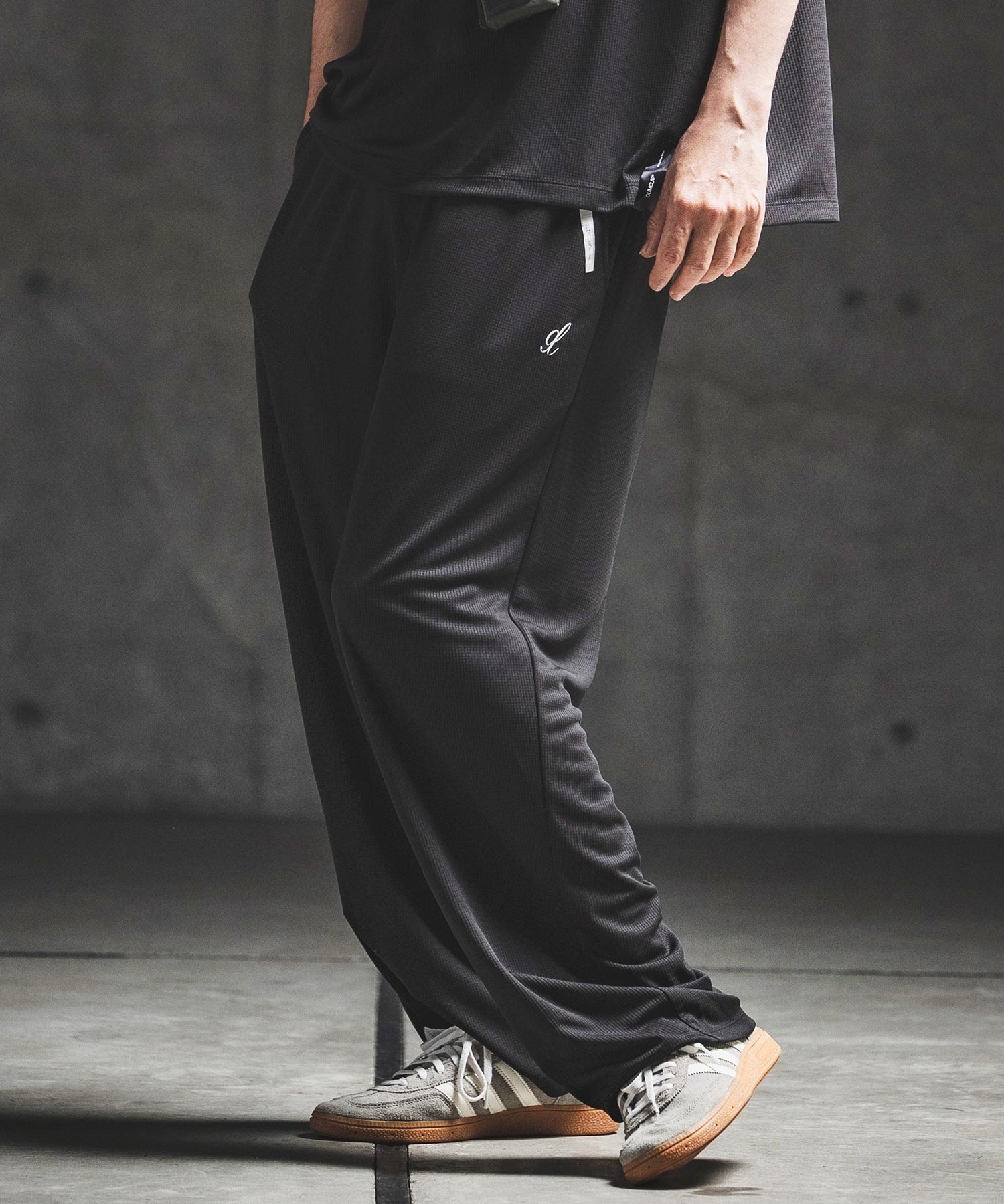 GLIMCLAP(グリムクラップ)】Sheer Waffle Fabric Track Pants トラック