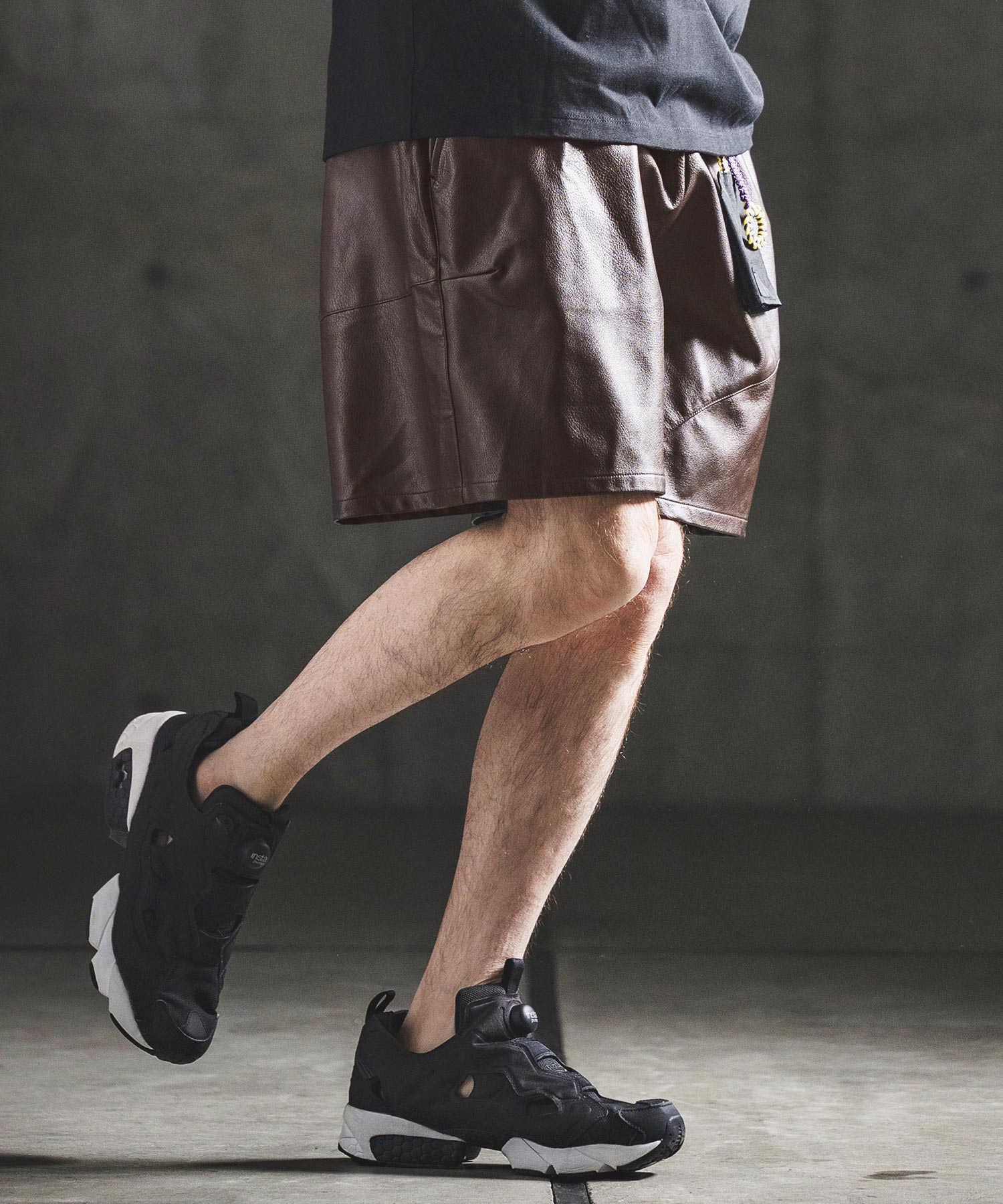 GLIMCLAP(グリムクラップ)】Synthetic Leather Shorts レザーショート