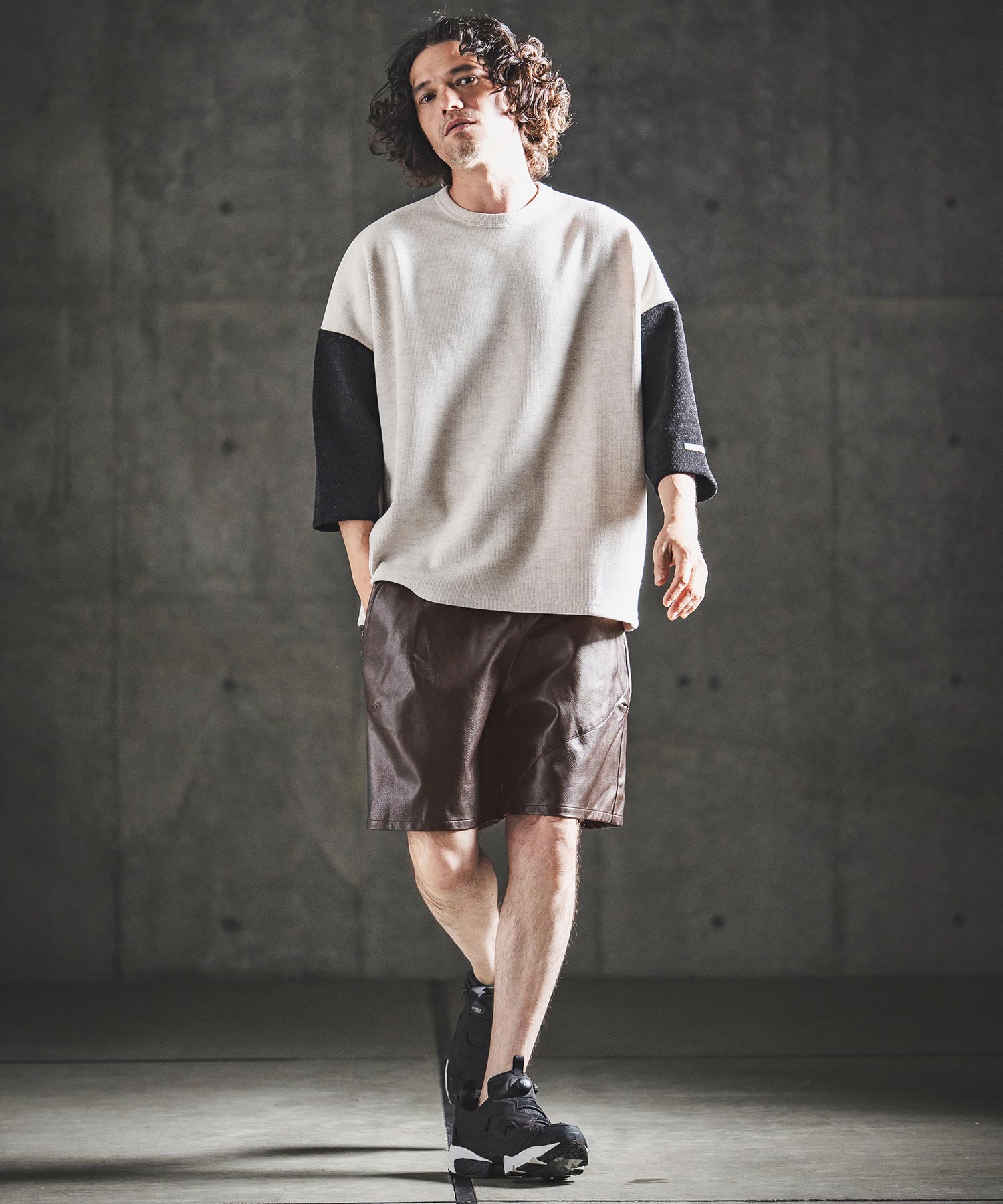 GLIMCLAP(グリムクラップ)】Synthetic Leather Shorts レザーショート